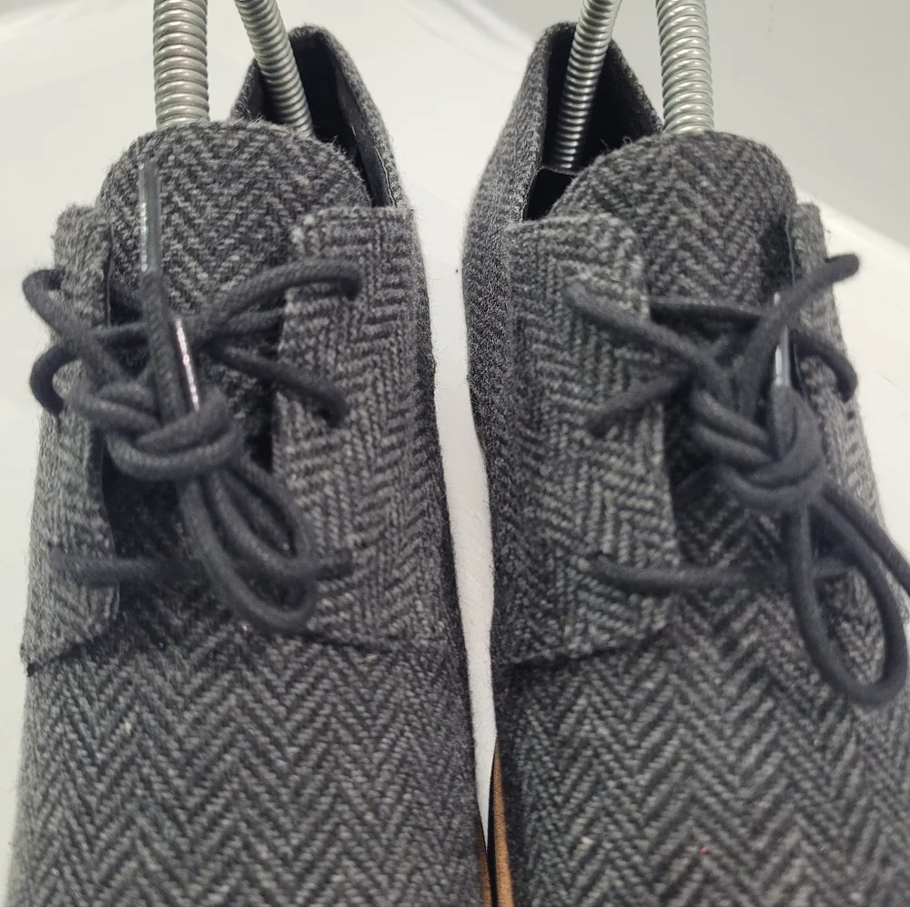 EILEEN FISHER EDDY LACE UP PLATFORM TWEED HERRINGBONE OXFORD LOAFER SHOE 7.5 A11 - Picture 5 of 13